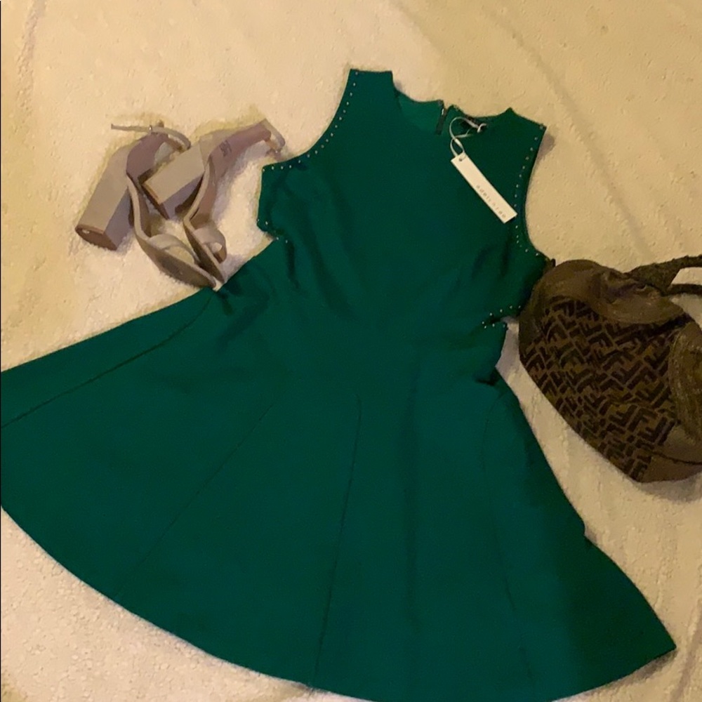 Emerald Green cutout Cocktail Dress